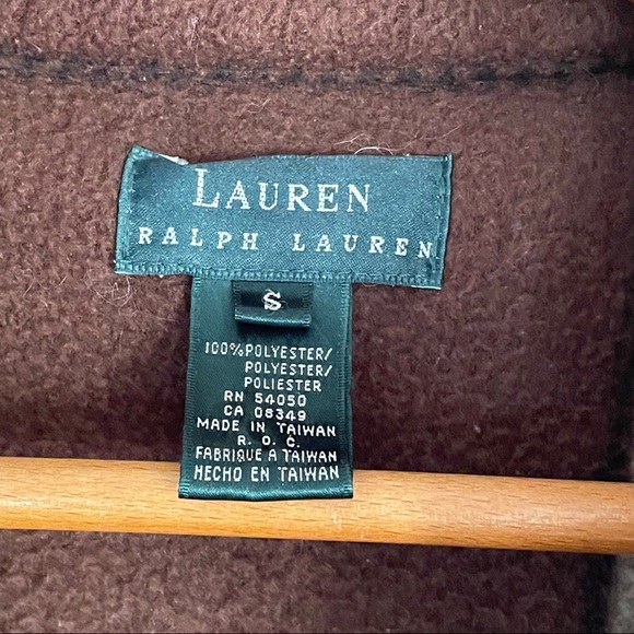 Lauren Ralph Lauren brown plaid 3/4 zip warm  oversized pullover sweater, unisex - Picture 6 of 15